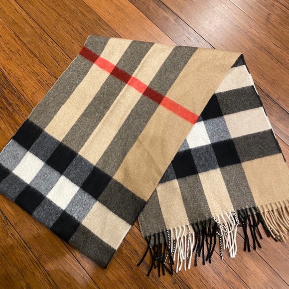 Burberry Mega Check Cashmere Scarf 